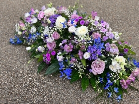 Lilac & Blue Coffin Spray